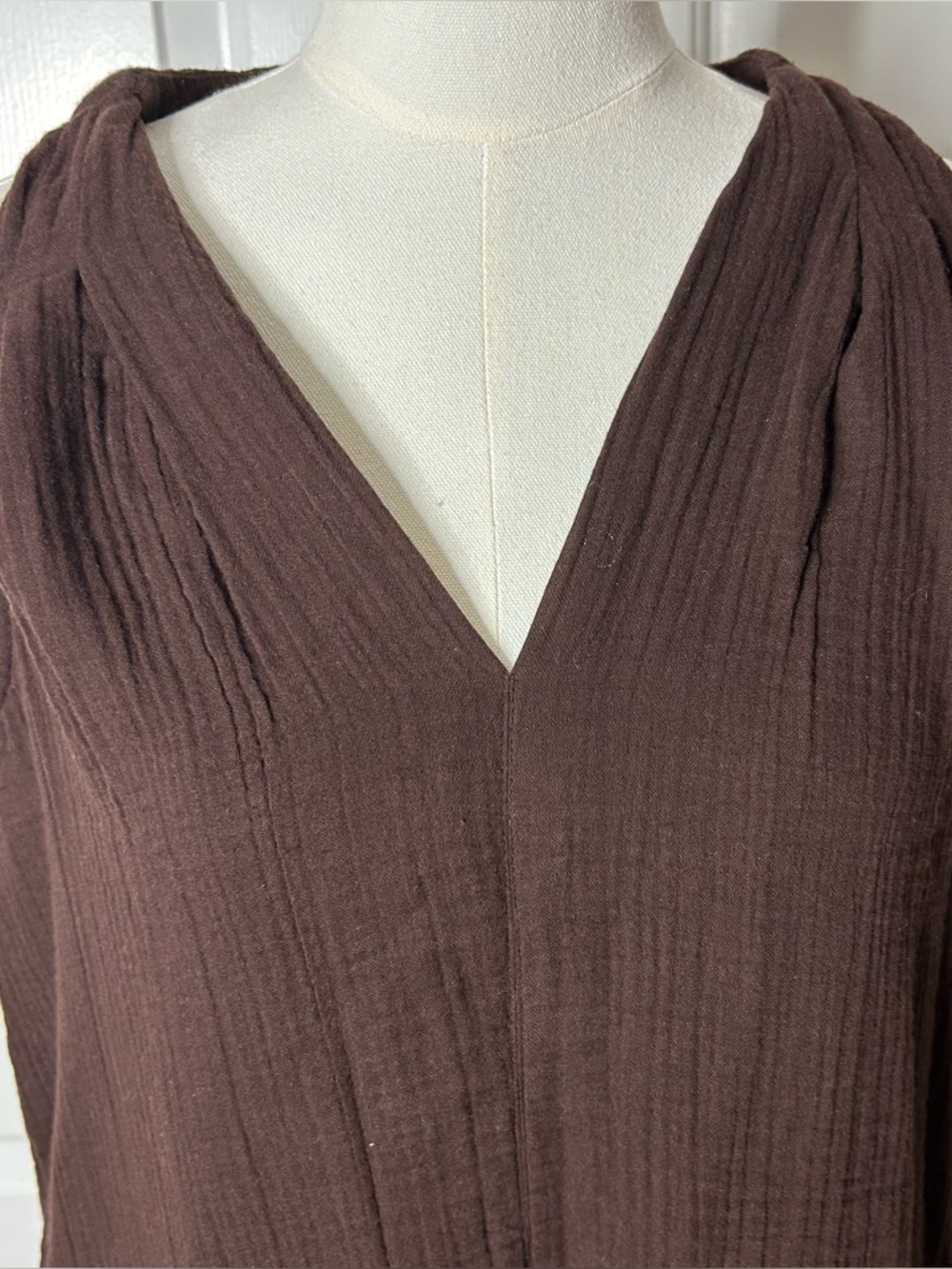 NWT J.Jill (size small) A line cotton gauze maxi dress - Picture 4 of 11